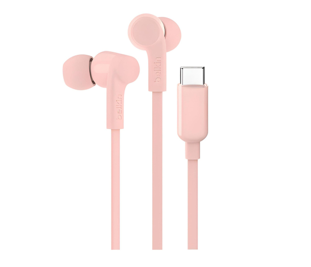 Belkin Przewodowe słuchawki douszne USB-C, różowe - 1330432 - zdjęcie